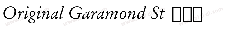 Original Garamond St字体转换